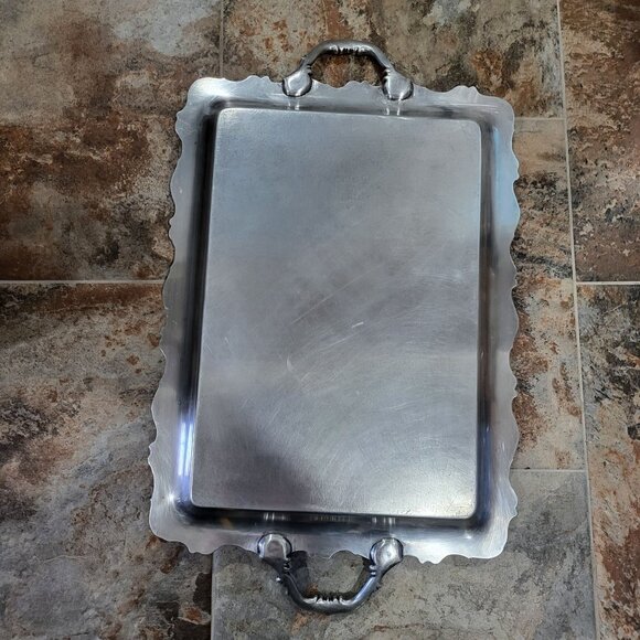 Webster Wilcox Internal Silver American Rose Serving Platter Tray 7391 Large Hea - Picture 4 of 11